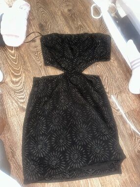 Princess Polly Black Strapless Cutout Lace Dress